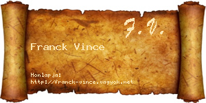Franck Vince névjegykártya